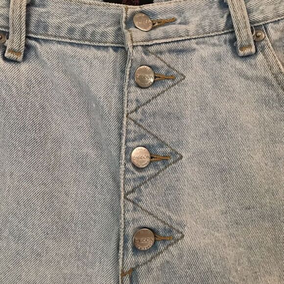 Vintage Retro Sasson high rise light wash button fly mom denim shorts 28 - Picture 3 of 5